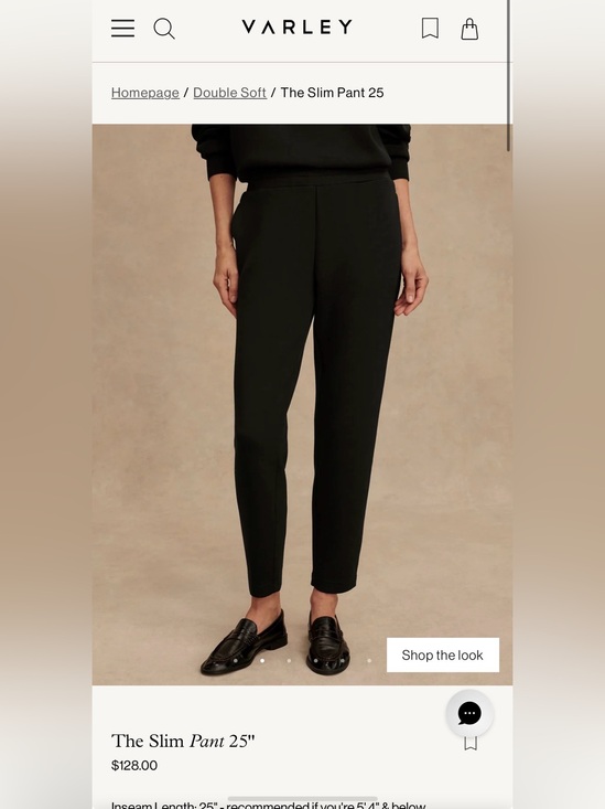 Varley Pants - Varley The Slim Pant 25" Black